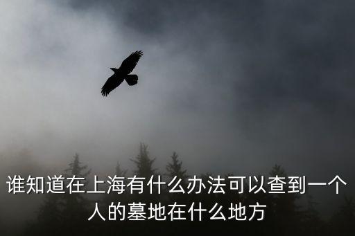 上海市區公墓查詢，誰知道在上海有什么辦法可以查到一個人的墓地在什么地方