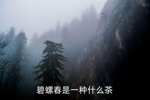 碧螺春是一種什么茶
