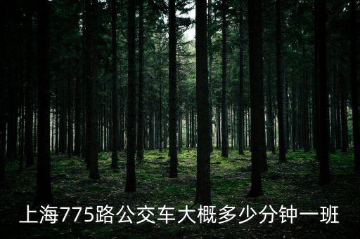 上海775路公交車大概多少分鐘一班