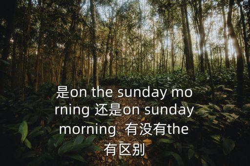 是on the sunday morning 還是on sunday morning  有沒有the 有區(qū)別