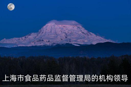 上海市食品藥品監督管理局的機構領導