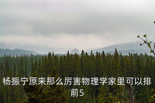 物理學(xué)家楊振寧，楊振寧