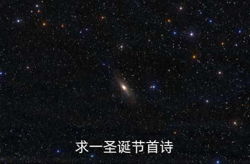 求一圣誕節首詩