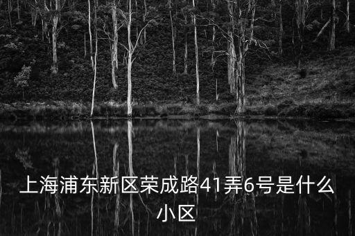 上海浦東新區榮成路41弄6號是什么小區