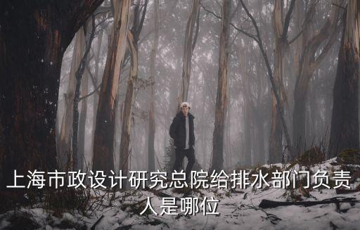 上海市政設計研究總院給排水部門負責人是哪位