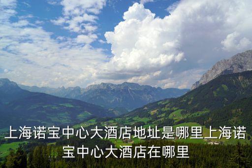 上海諾寶中心大酒店地址是哪里上海諾寶中心大酒店在哪里