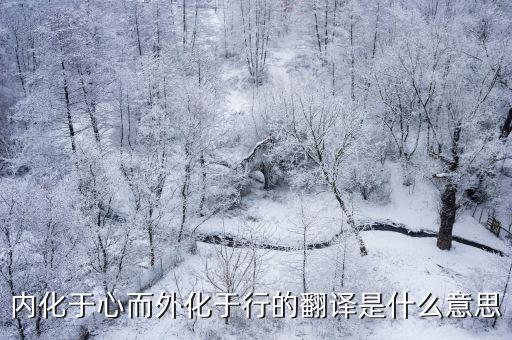 內化于心而外化于行的翻譯是什么意思