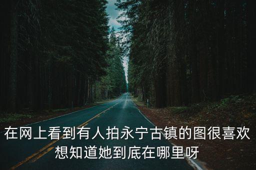 在網上看到有人拍永寧古鎮的圖很喜歡想知道她到底在哪里呀