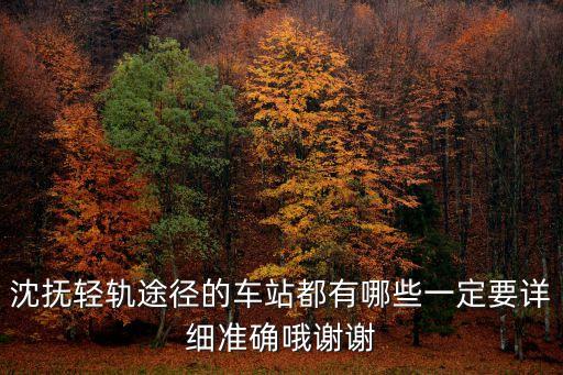 沈撫輕軌途徑的車站都有哪些一定要詳細(xì)準(zhǔn)確哦謝謝