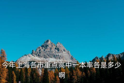 上海市一本錄取率2021，今年上海各市重點(diǎn)高中一本率各是多少啊