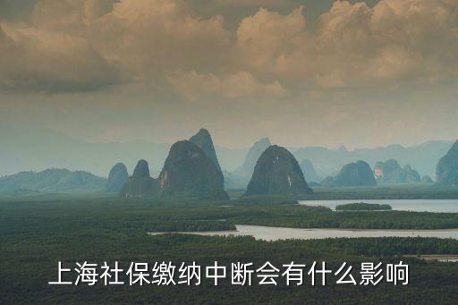 上海社保繳納中斷會有什么影響
