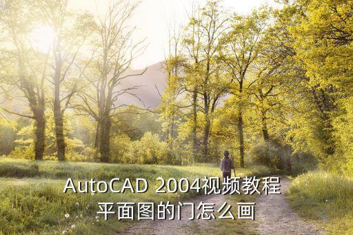 AutoCAD 2004視頻教程 平面圖的門怎么畫