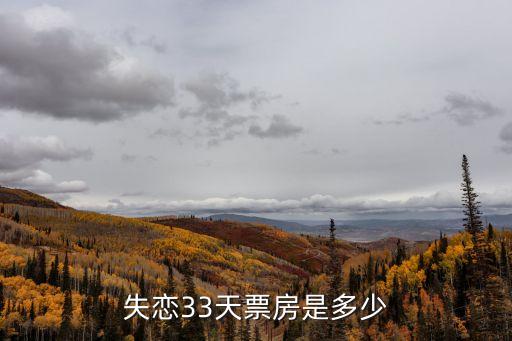 失戀33天票房，失戀33天電影的票房是多少