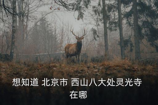 想知道 北京市 西山八大處靈光寺 在哪