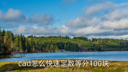 cad怎么快速定數等分100塊