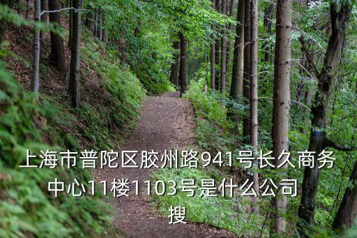 上海市普陀區膠州路941號長久商務中心11樓1103號是什么公司  搜