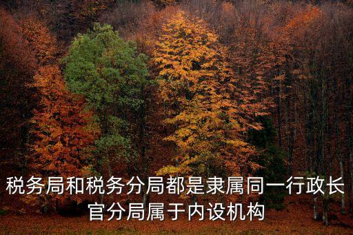 稅務(wù)局和稅務(wù)分局都是隸屬同一行政長官分局屬于內(nèi)設(shè)機構(gòu)