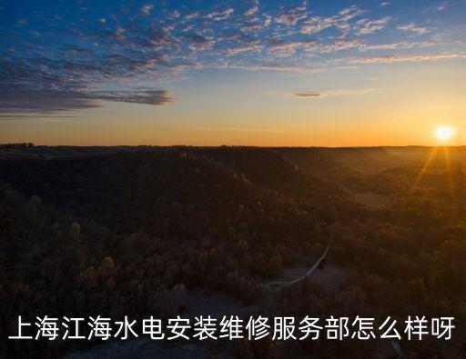 上海江海水電安裝維修服務部怎么樣呀