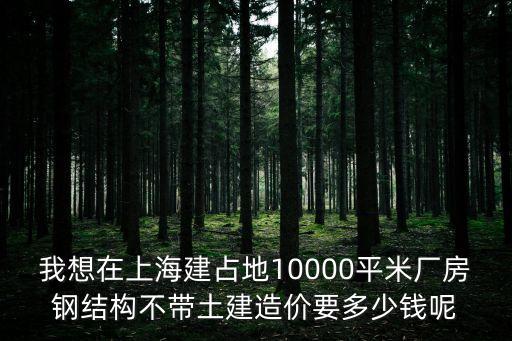 我想在上海建占地10000平米廠房鋼結(jié)構(gòu)不帶土建造價要多少錢呢