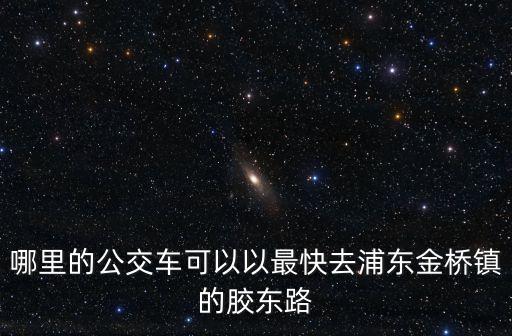 上海市浦東新區(qū)膠東路鎮(zhèn)，哪里的公交車可以以最快去浦東金橋鎮(zhèn)的膠東路