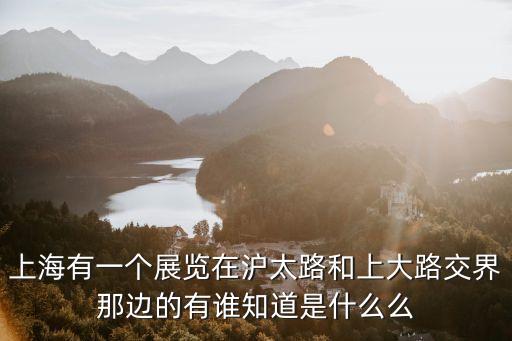 上海有一個展覽在滬太路和上大路交界那邊的有誰知道是什么么