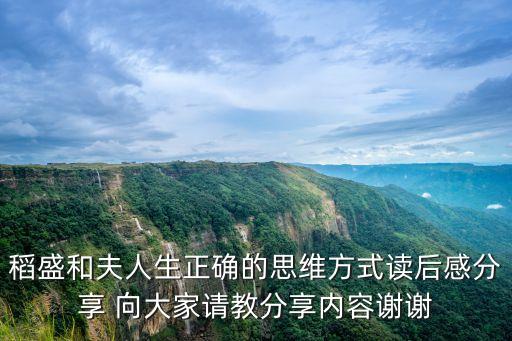 稻盛和夫讀后感，稻盛和夫語錄100條讀后感
