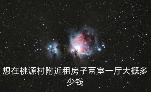 想在桃源村附近租房子兩室一廳大概多少錢