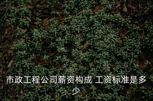 市政工程公司薪資構成 工資標準是多少