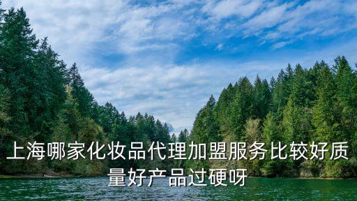 上海哪家化妝品代理加盟服務比較好質量好產品過硬呀
