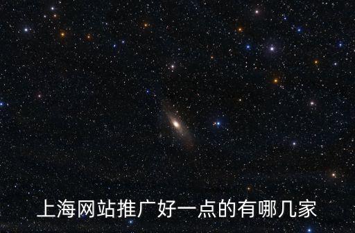 上海網(wǎng)站推廣好一點(diǎn)的有哪幾家