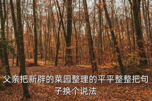 平平整整，父親把新辟的菜園整理的平平整整把句子換個(gè)說(shuō)法