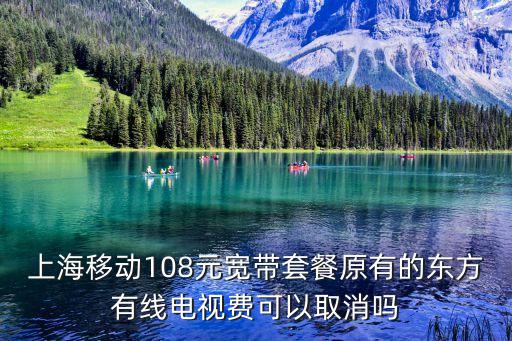 上海移動108元寬帶套餐原有的東方有線電視費可以取消嗎