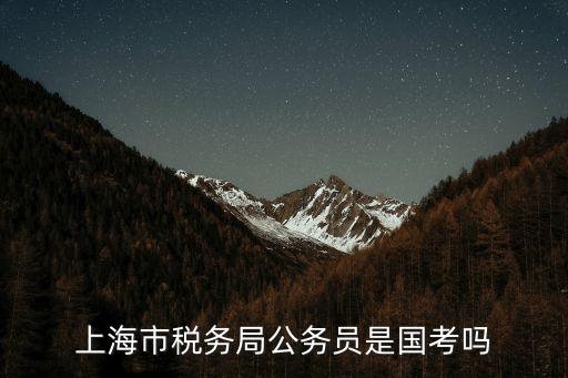 上海市稅務(wù)局公務(wù)員是國考嗎