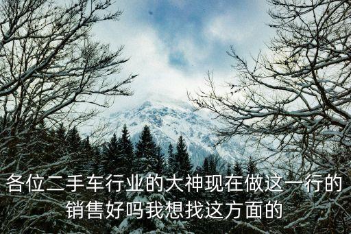 二手車銷售，做二手車銷售怎么樣