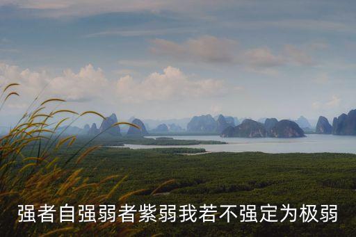 強者自強弱者紫弱我若不強定為極弱