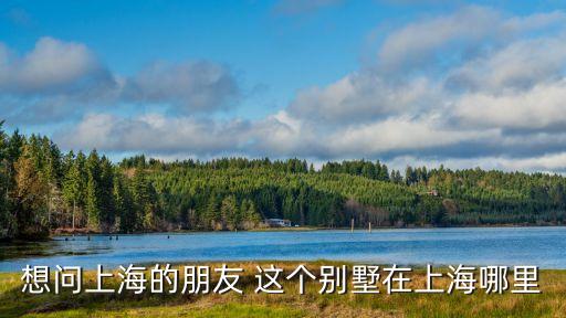 想問上海的朋友 這個別墅在上海哪里