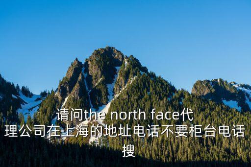 請問the north face代理公司在上海的地址電話不要柜臺電話  搜