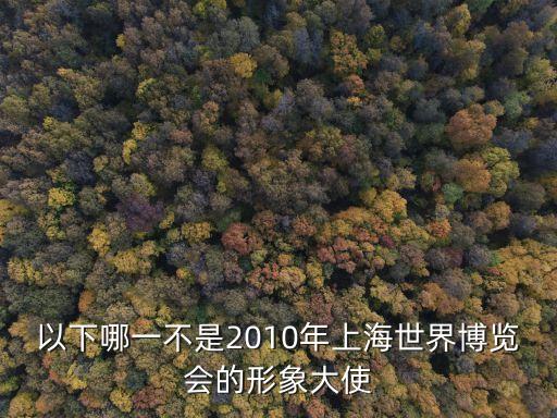以下哪一不是2010年上海世界博覽會的形象大使