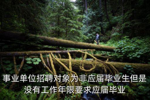 事業單位招聘對象為非應屆畢業生但是沒有工作年限要求應屆畢業