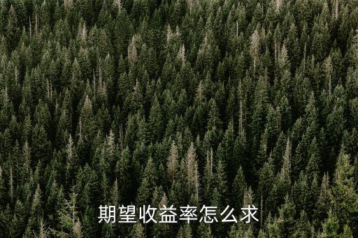 期望收益率，請問期望收益率如何計算