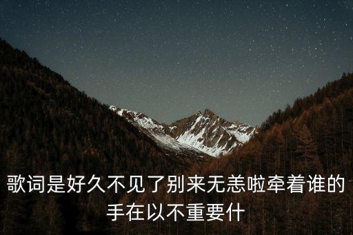 歌詞是好久不見了別來無恙啦牽著誰的手在以不重要什