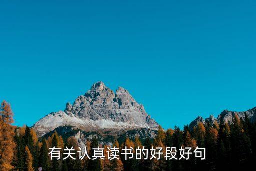 關于讀書的好段，有關認真讀書的好段好句