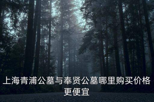 上海青浦公墓與奉賢公墓哪里購(gòu)買價(jià)格更便宜