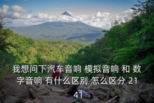 我想問下汽車音響 模擬音響 和 數字音響 有什么區別 怎么區分 21 41