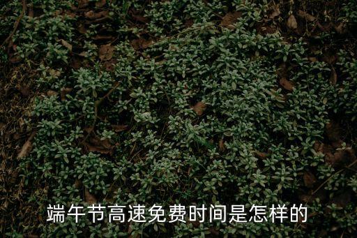 端午節(jié)高速免費時間是怎樣的