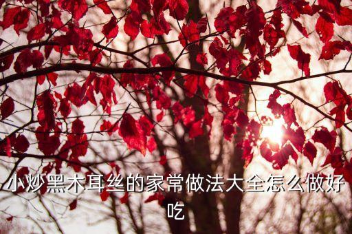 木耳小炒，木耳的做法清炒木耳怎么做好吃清炒木耳的家常做法