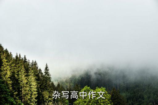 高二作文，雜寫高中作文
