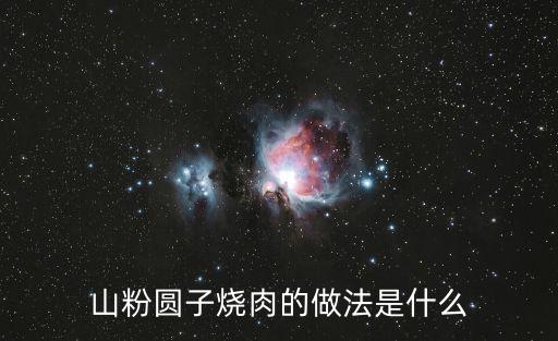山粉圓子燒肉的做法是什么