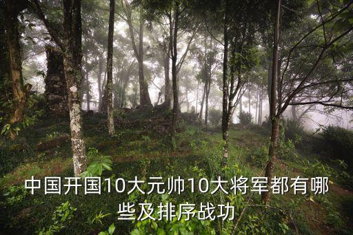 中國開國十大元帥和十大將軍，開國十大元帥和十大將軍
