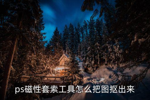 ps磁性套索工具怎么把圖摳出來